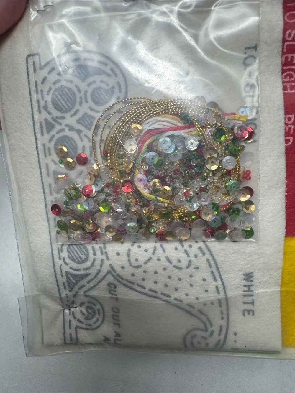 VINTAGE EDNA LOONEY CHRISTMAS CRAFT KIT ORNAMENT 6
